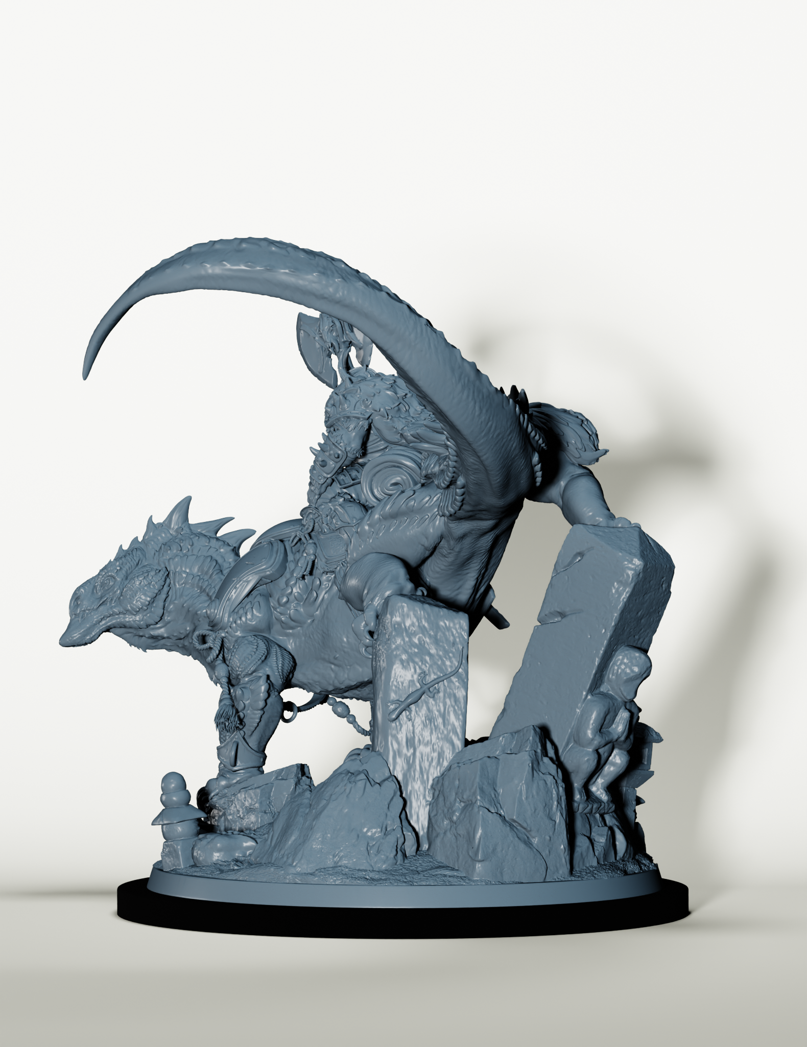 Seigneur de guerre sur lézard