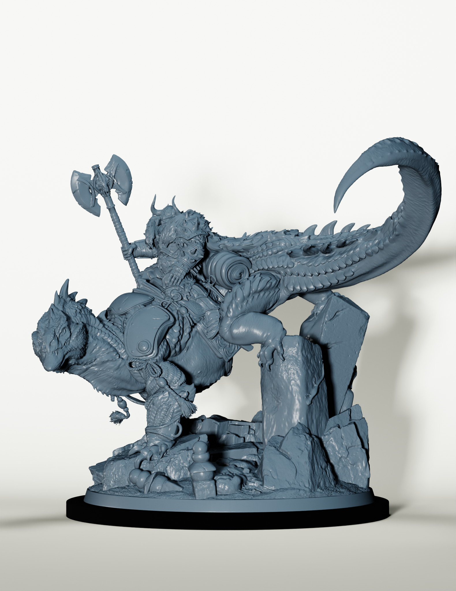 Seigneur de guerre sur lézard