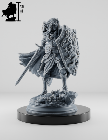 Guerrière Humaine Épée et Bouclier