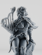Barde Femme avec Harpe