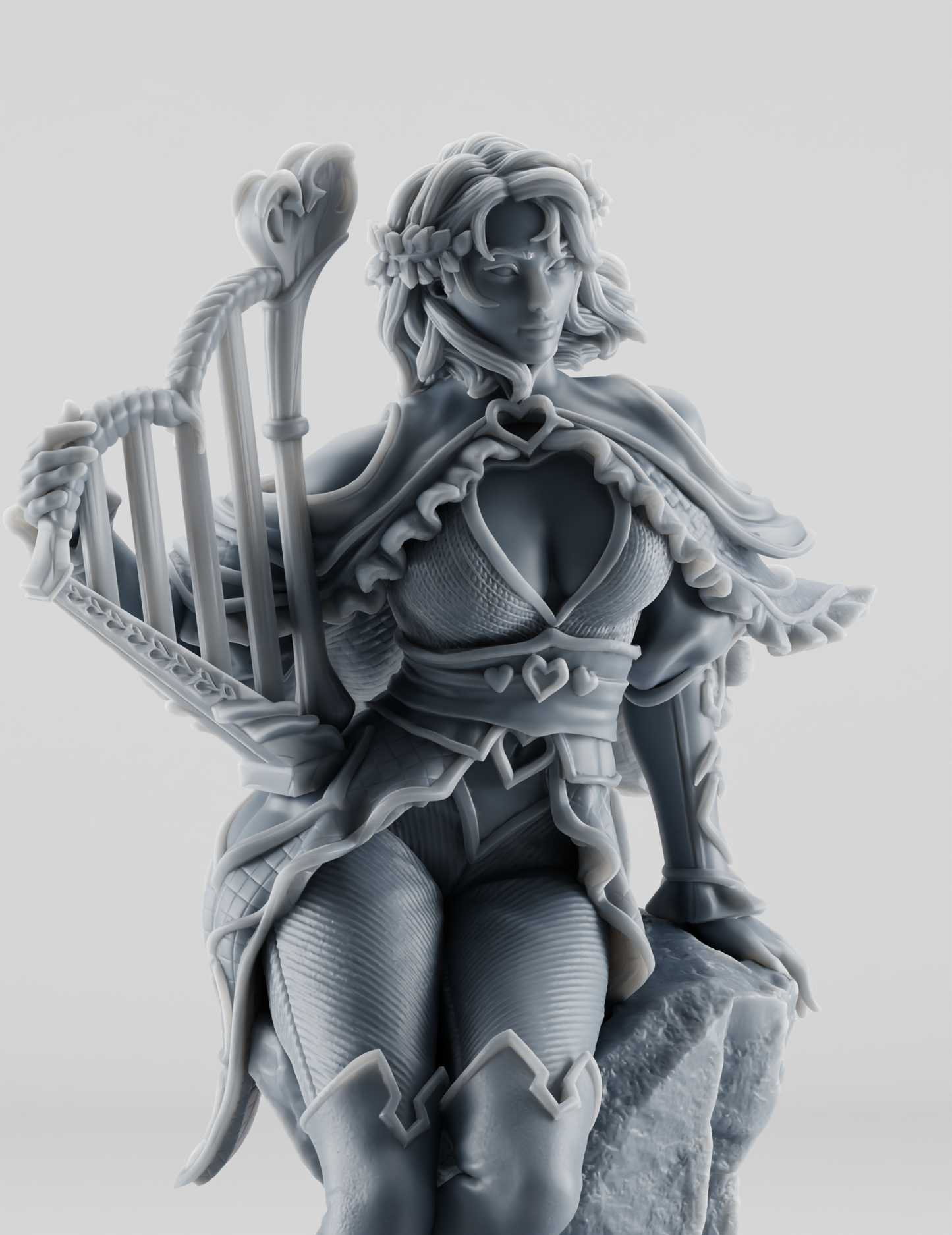 Barde Femme avec Harpe