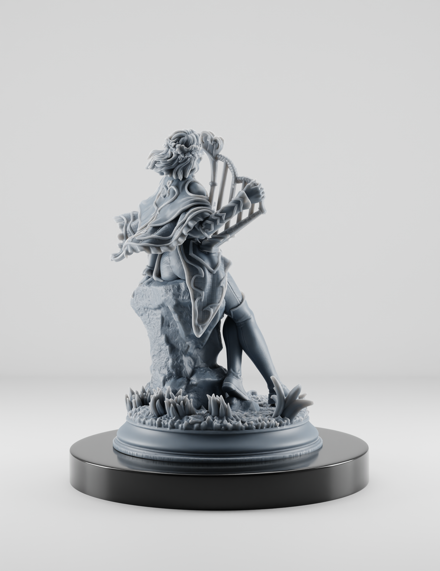 Barde Femme avec Harpe