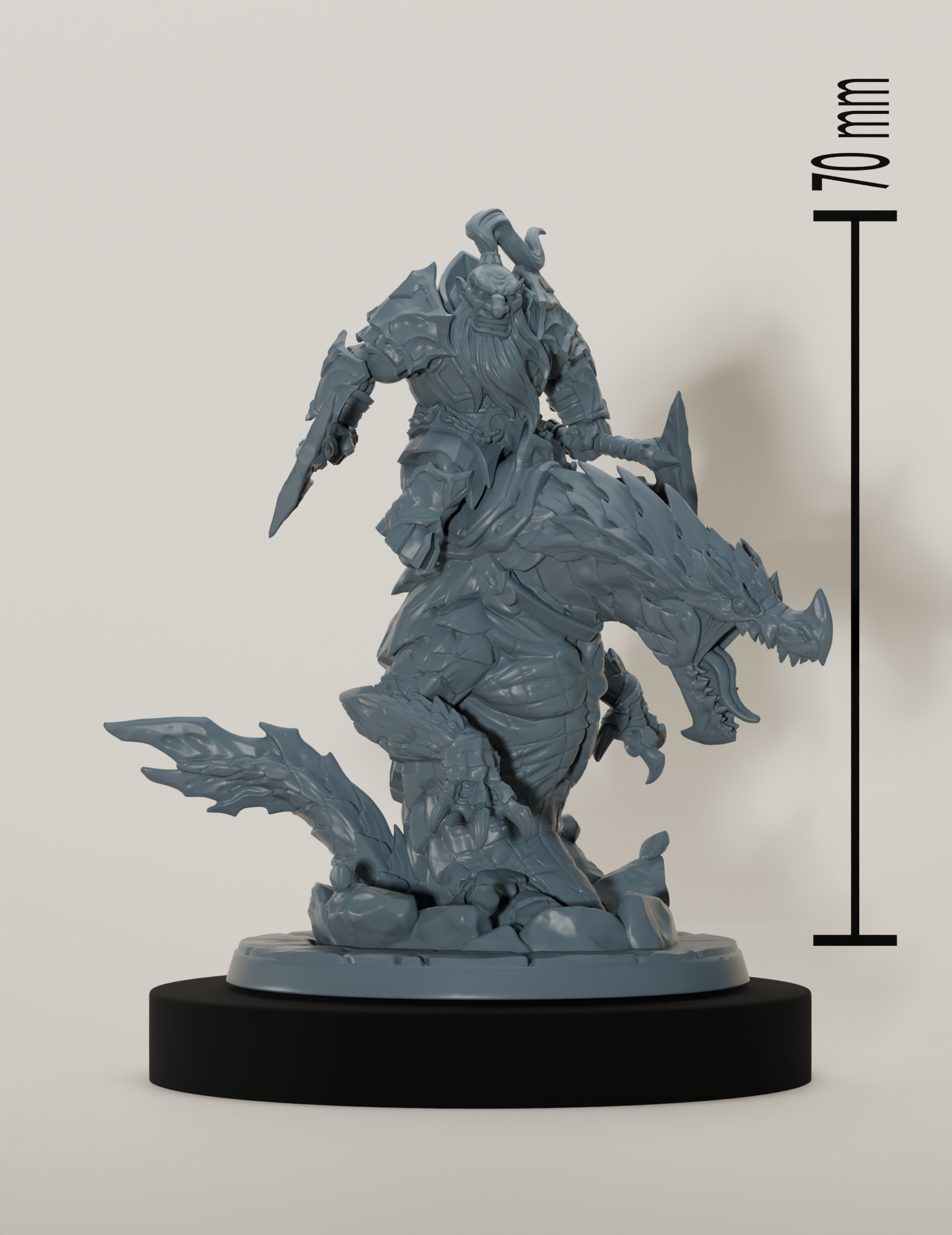 Set cavaliers nains sur dragonneaux de lave