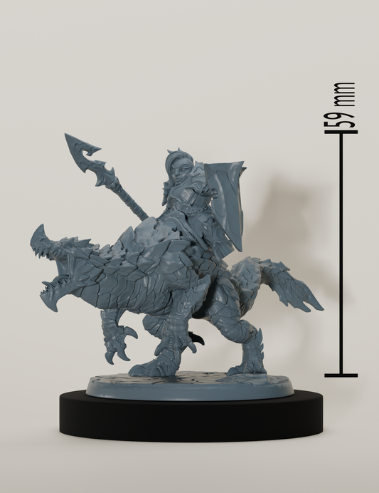 Set cavaliers nains sur dragonneaux de lave