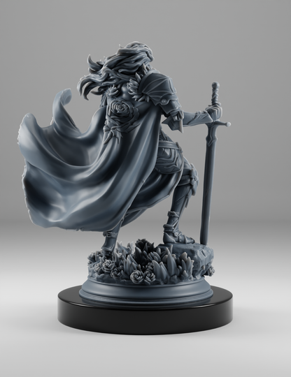 Chevalier guerrier aux roses