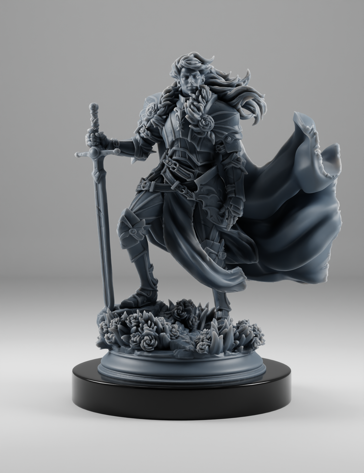 Chevalier guerrier aux roses