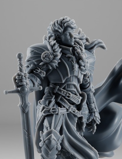 Chevalier guerrier aux roses