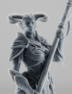 Tiefling Guerrière à la Hallebarde