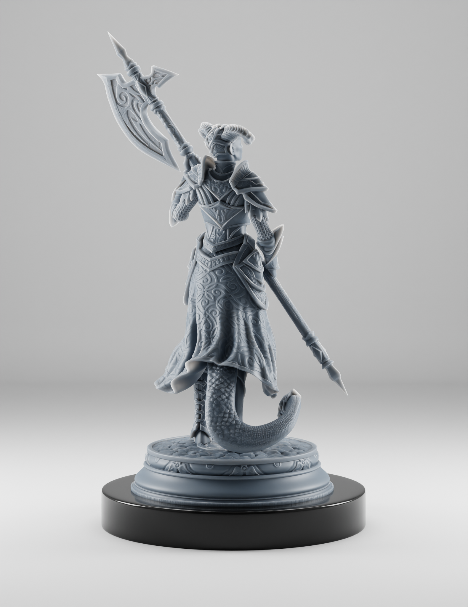 Tiefling Guerrière à la Hallebarde