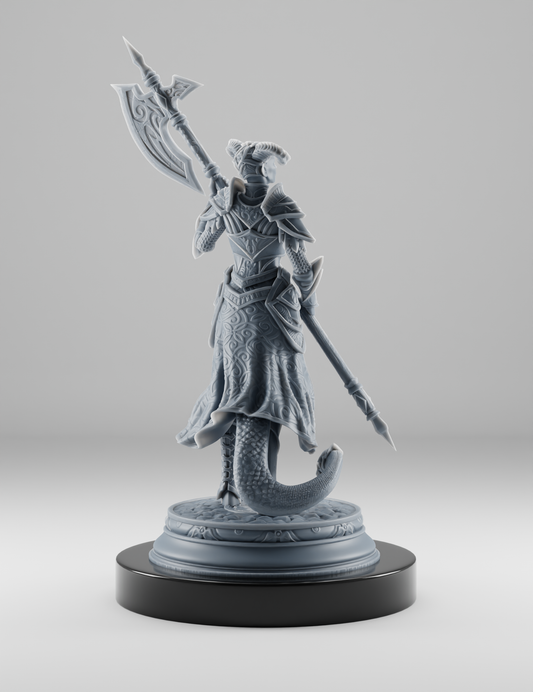 Tiefling Guerrière à la Hallebarde