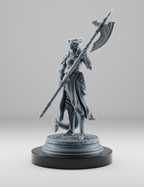 Tiefling Guerrière à la Hallebarde