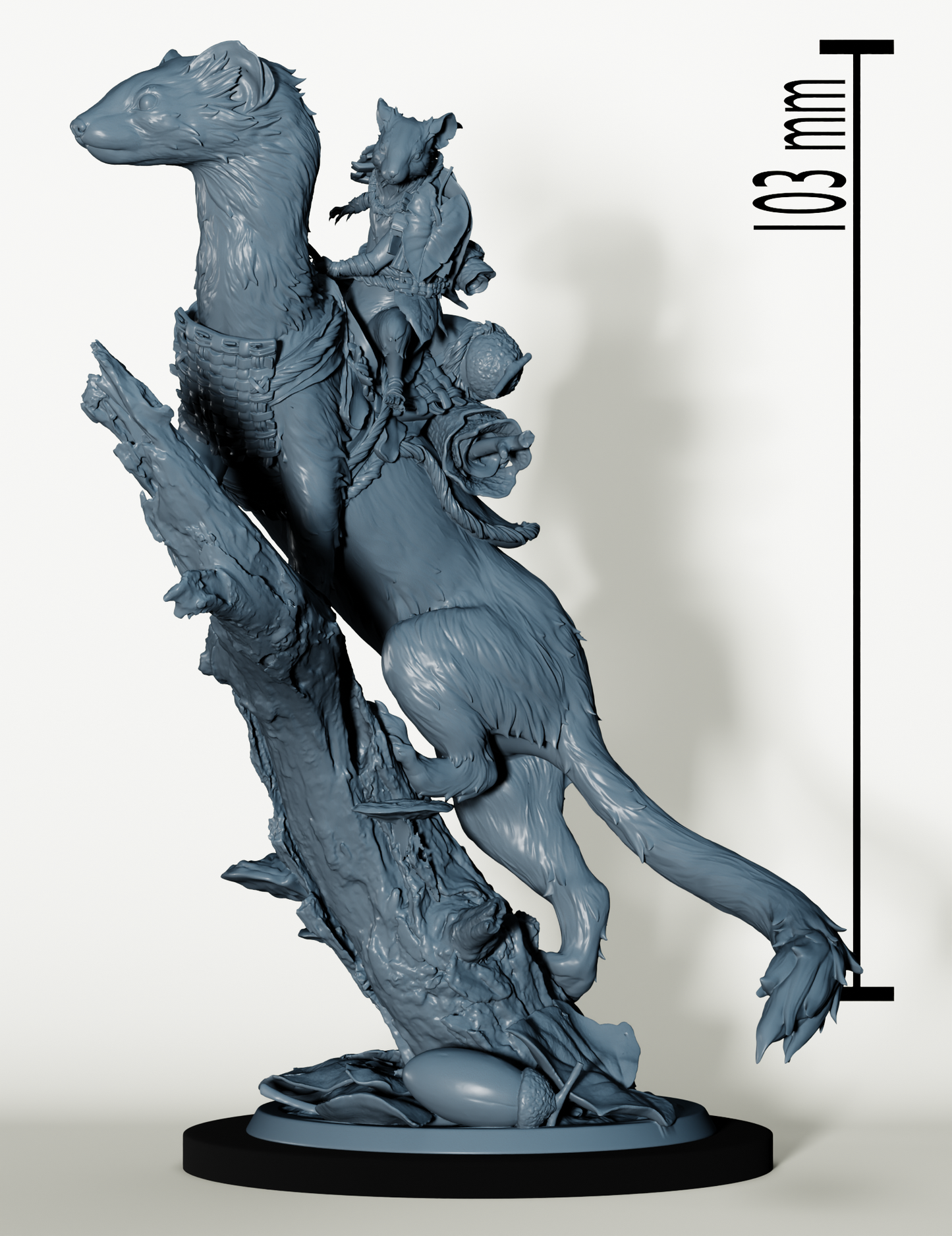 Cavalier souris sur belette