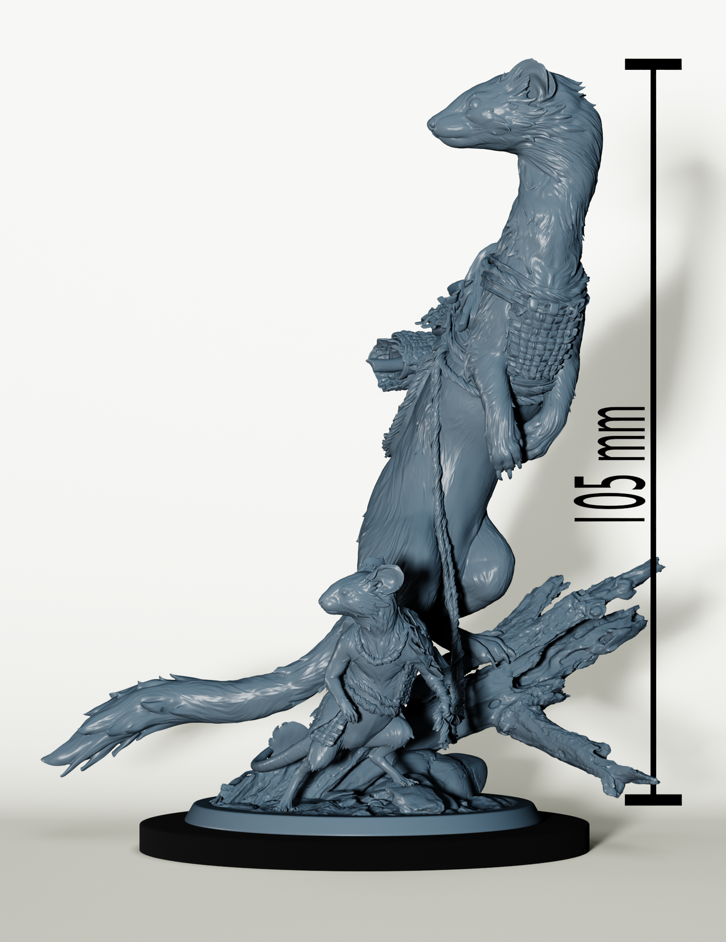 Cavalier souris sur belette