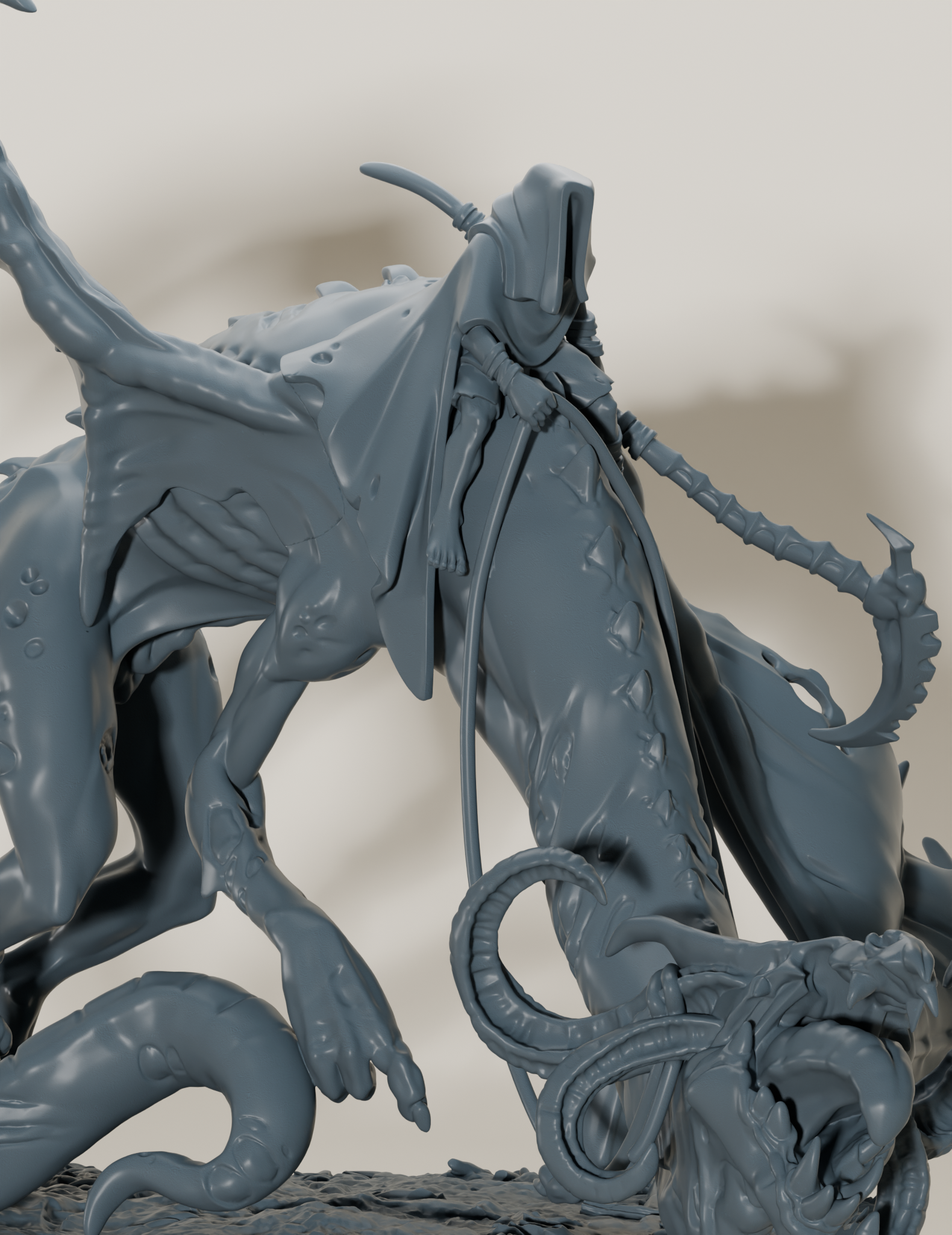 Zombie dragon et nécromancien