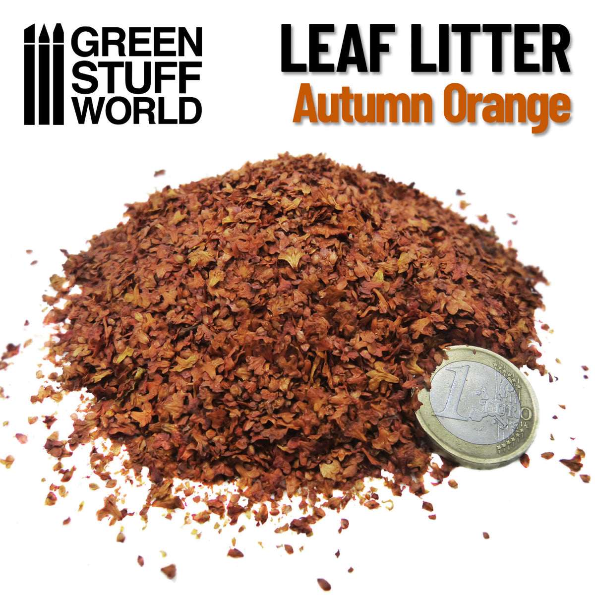 Feuilles Naturelles Grandes - Orange Automne