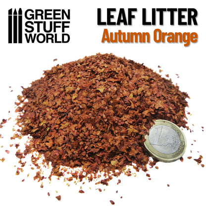 Feuilles Naturelles Grandes - Orange Automne
