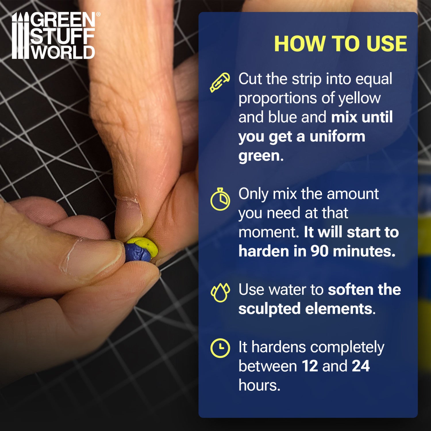 Résine Verte｜Green Stuff en bande 15 cm