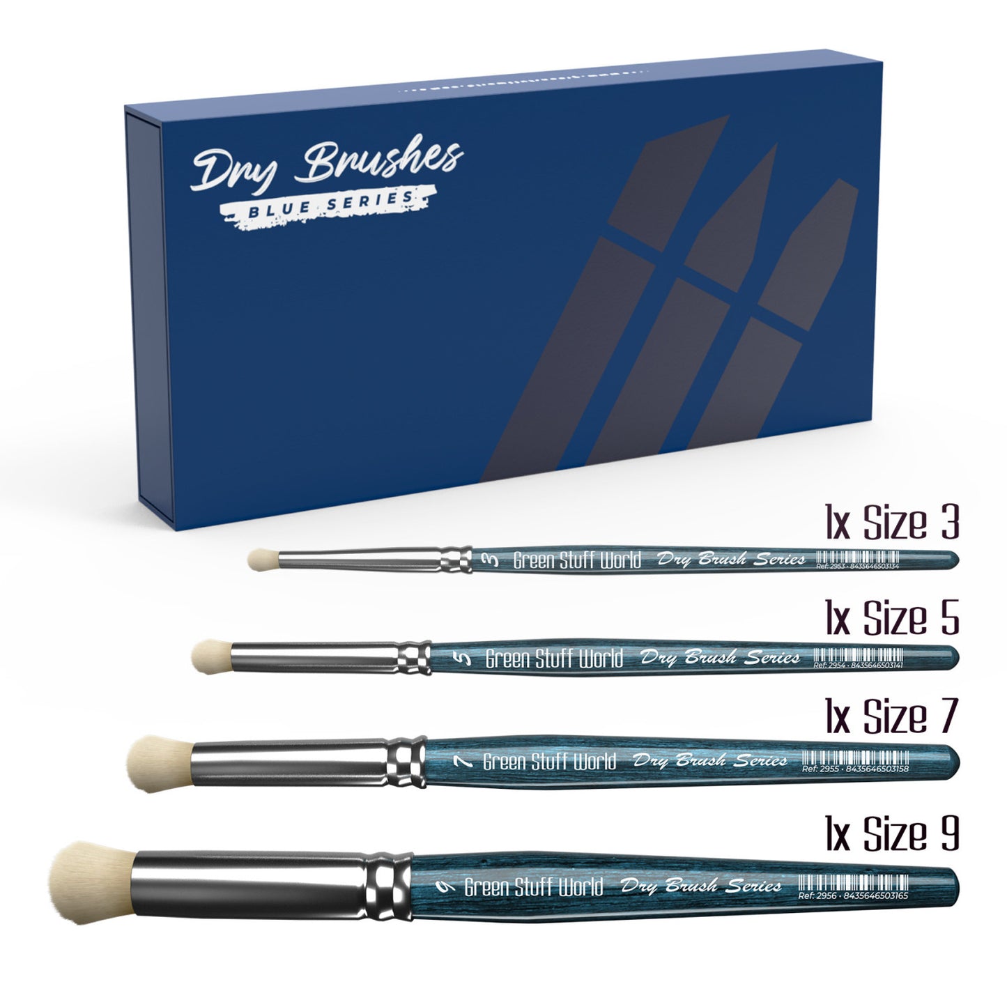 Set Pinceaux pour Pinceau Sec - BLUE SERIES