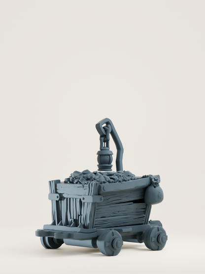 Tuiles Rails et chariots modulaires de mine