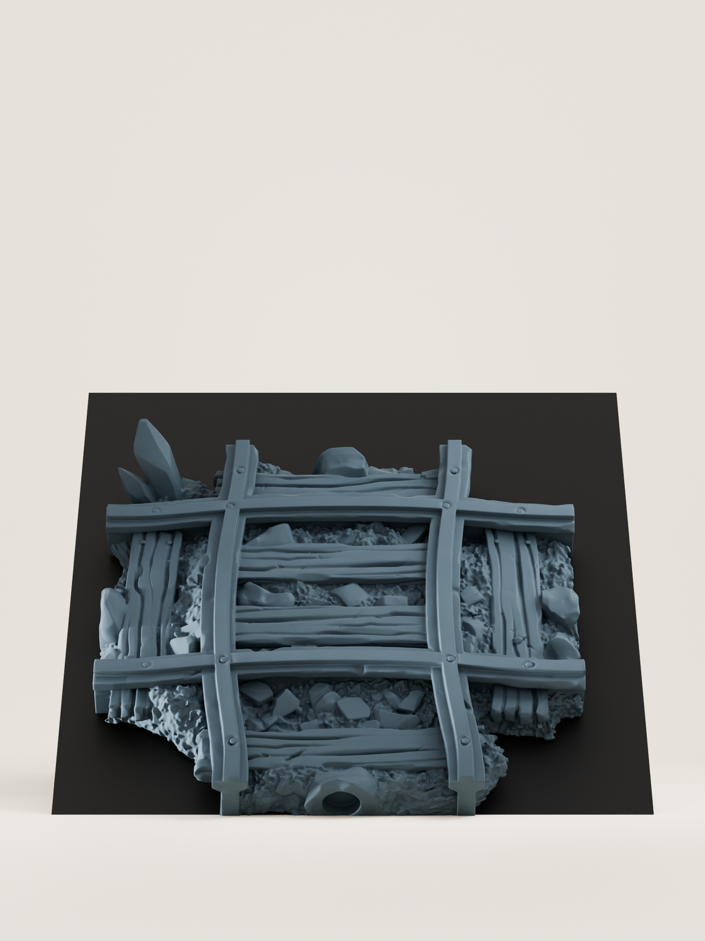 Tuiles Rails et chariots modulaires de mine