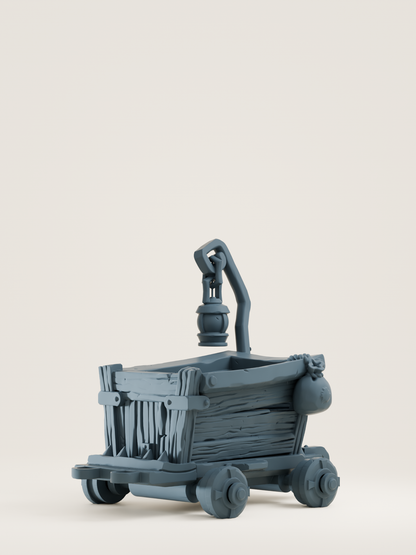 Tuiles Rails et chariots modulaires de mine