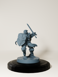 
Figurine de paladin en armure massive, tenant épées et boucliers, prêtes à défendre la justice et affronter les ténèbres dans les jeux de rôle et la peinture sur figurine.
