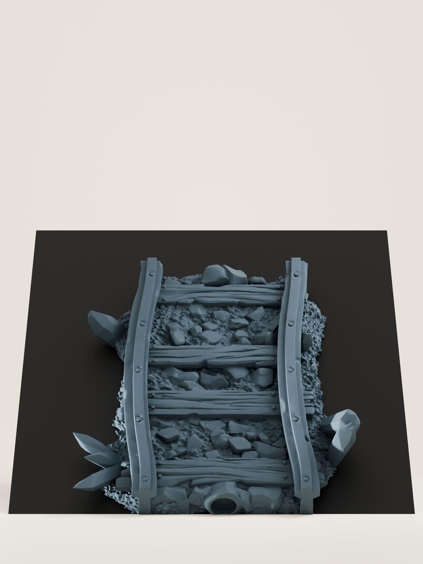 Tuiles Rails et chariots modulaires de mine