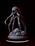 Figurine d'une abomination psychique à plusieurs membres, sur socle d'œufs monstrueux, idéale pour jeux de rôle comme D&D ou Pathfinder.
