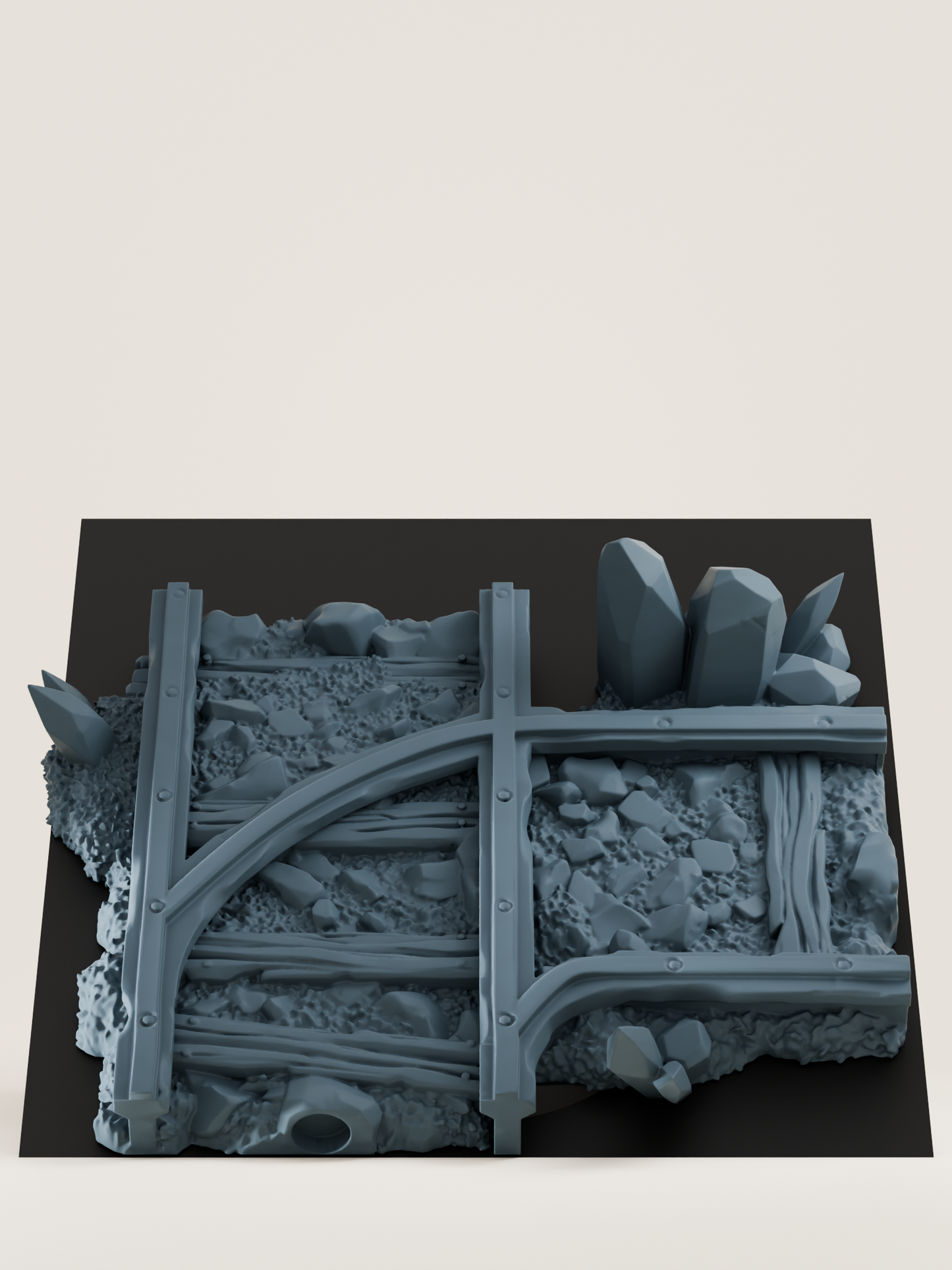 Tuiles Rails et chariots modulaires de mine