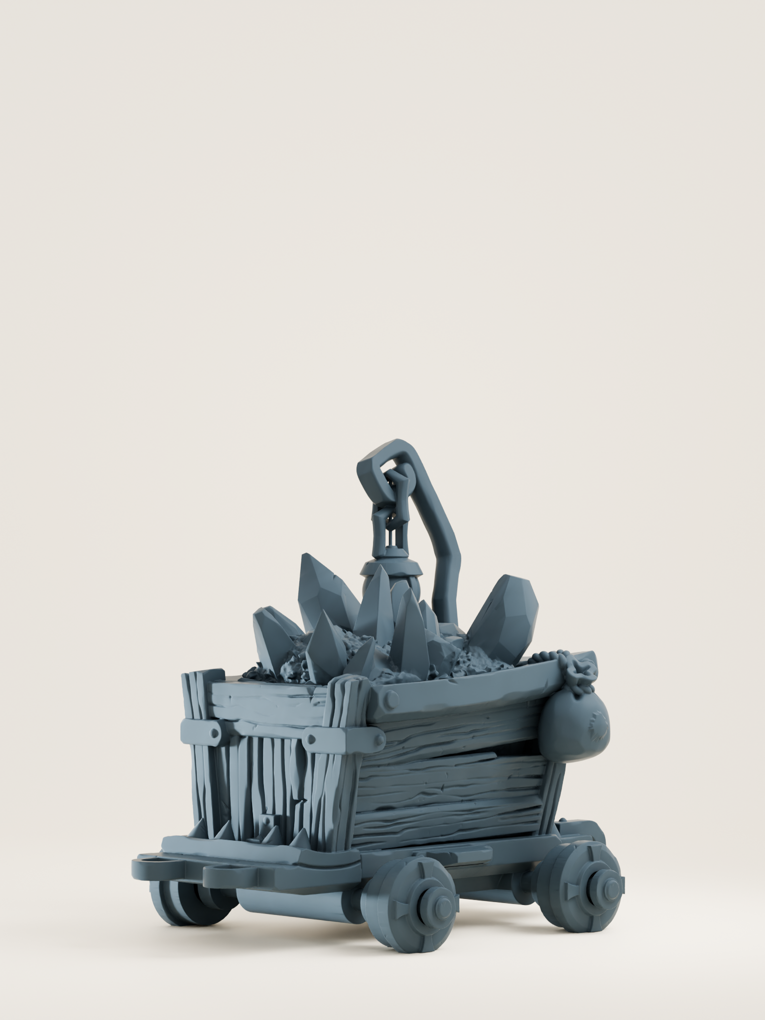Tuiles Rails et chariots modulaires de mine
