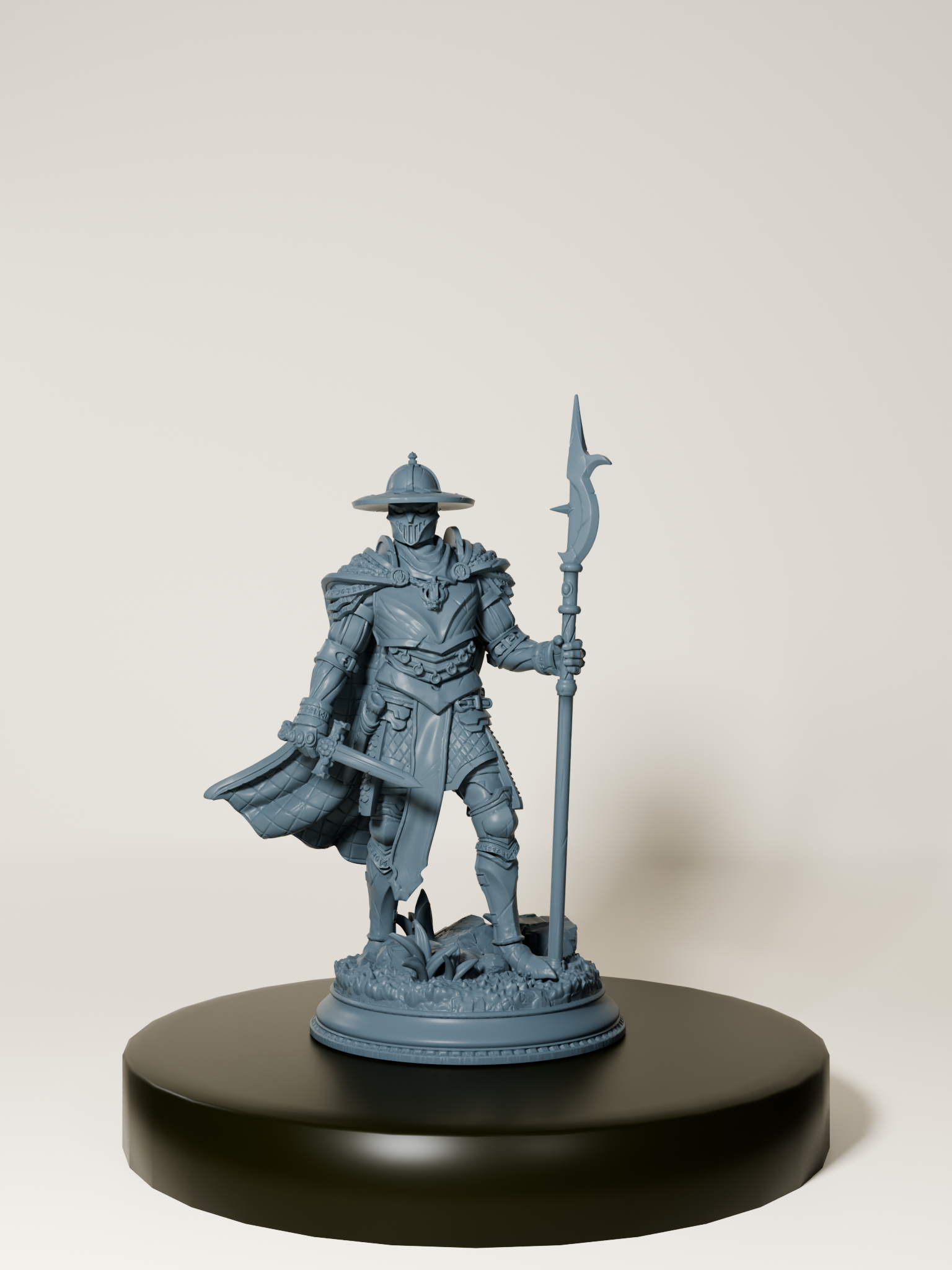 Figurines de chevaliers de l'Inquisition en armure lourde, équipés de hallebardes, d’épées et d’amulette anti-magie, parfaites pour le jeu de rôle et la peinture de figurines.