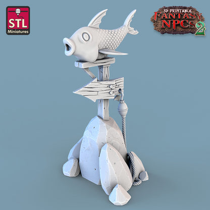 Figurine Poissonnière - 32 mm - D&D, Pathfinder et Jeux de Rôle