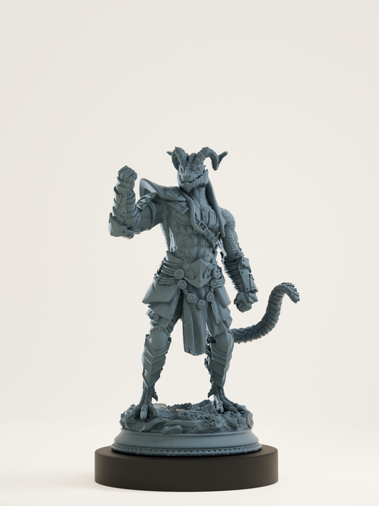 Drakeide noire combattant