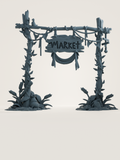 Décors de marché médiéval