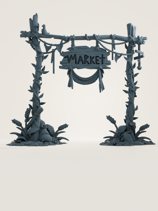 Décors de marché médiéval