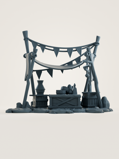 Décors de marché médiéval