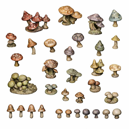 Champignons Sauvages en résine - bits