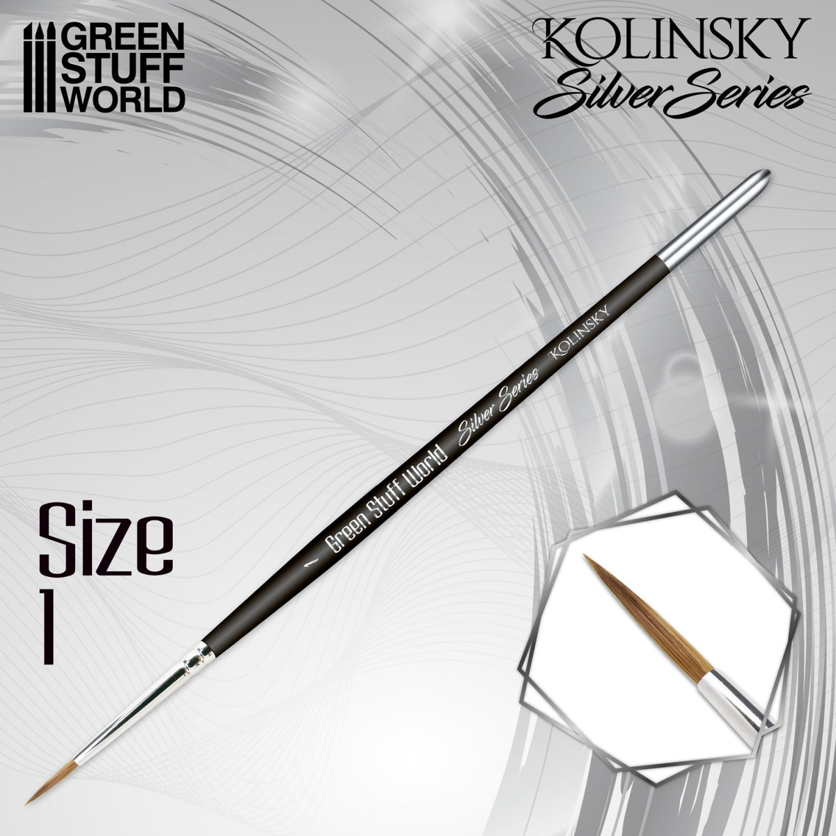 Pinceau Kolinsky SILVER SERIES - numéro 1