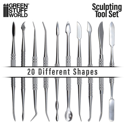 Kit de 10 outils de sculture en métal