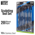 Kit de 10 outils de sculture en métal