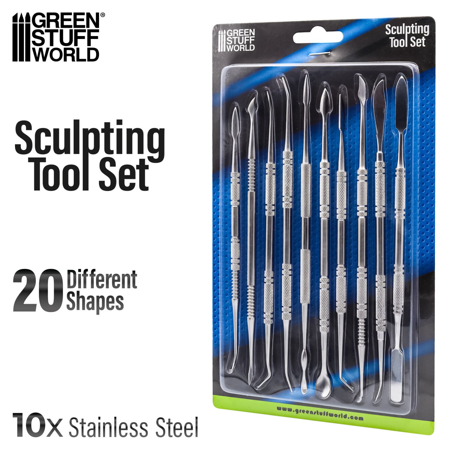 Kit de 10 outils de sculture en métal