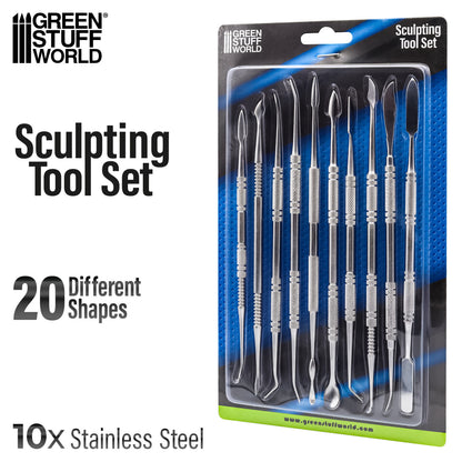 Kit de 10 outils de sculture en métal