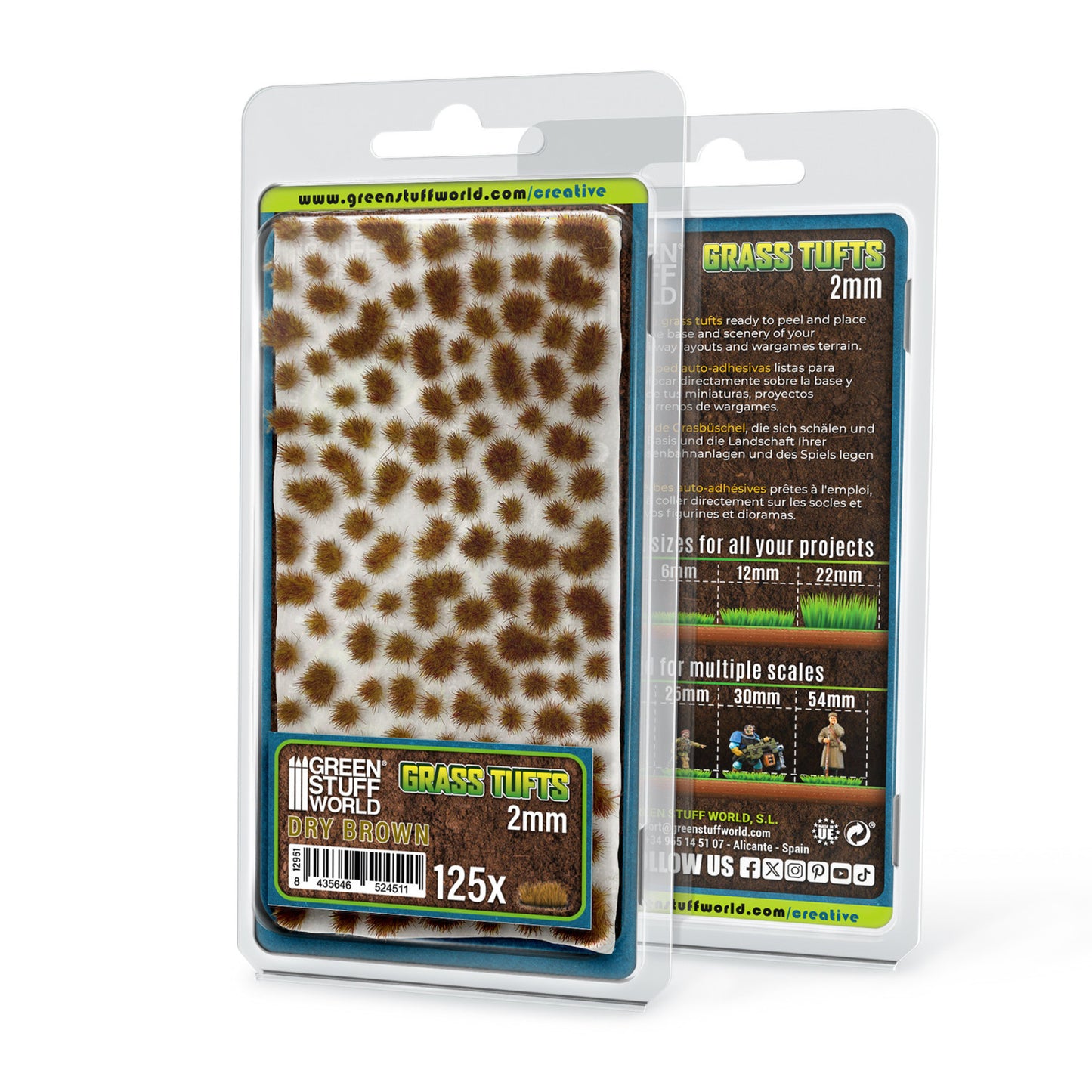 Touffes d'herbe - Tuft 2 mm - Brun Sec