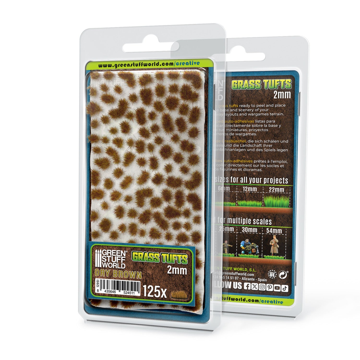 Touffes d'herbe - Tuft 2 mm - Brun Sec