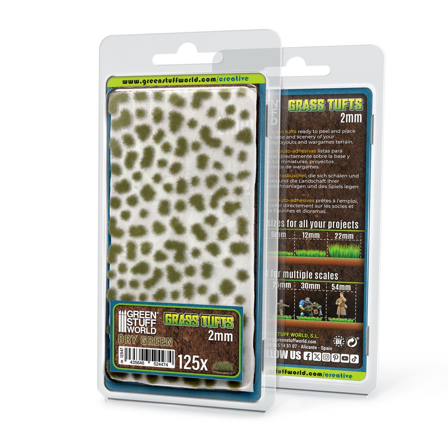 Touffes d'herbe - Tuft 2 mm - Vert Sec