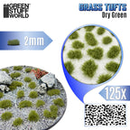 Touffes d'herbe - Tuft 2 mm - Vert Sec