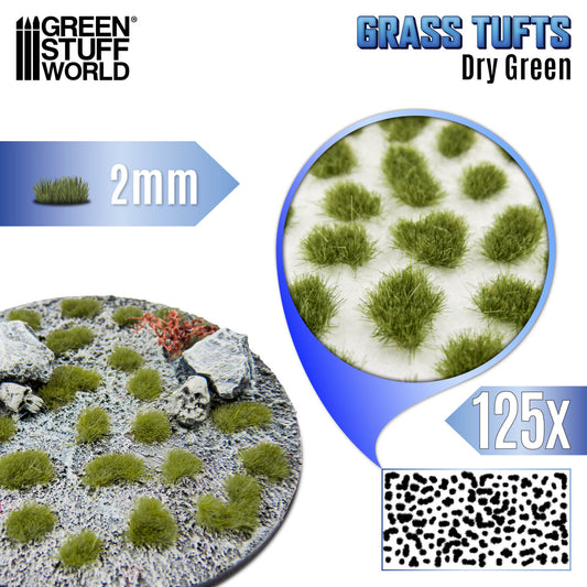 Touffes d'herbe - Tuft 2 mm - Vert Sec
