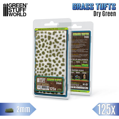 Touffes d'herbe - Tuft 2 mm - Vert Sec