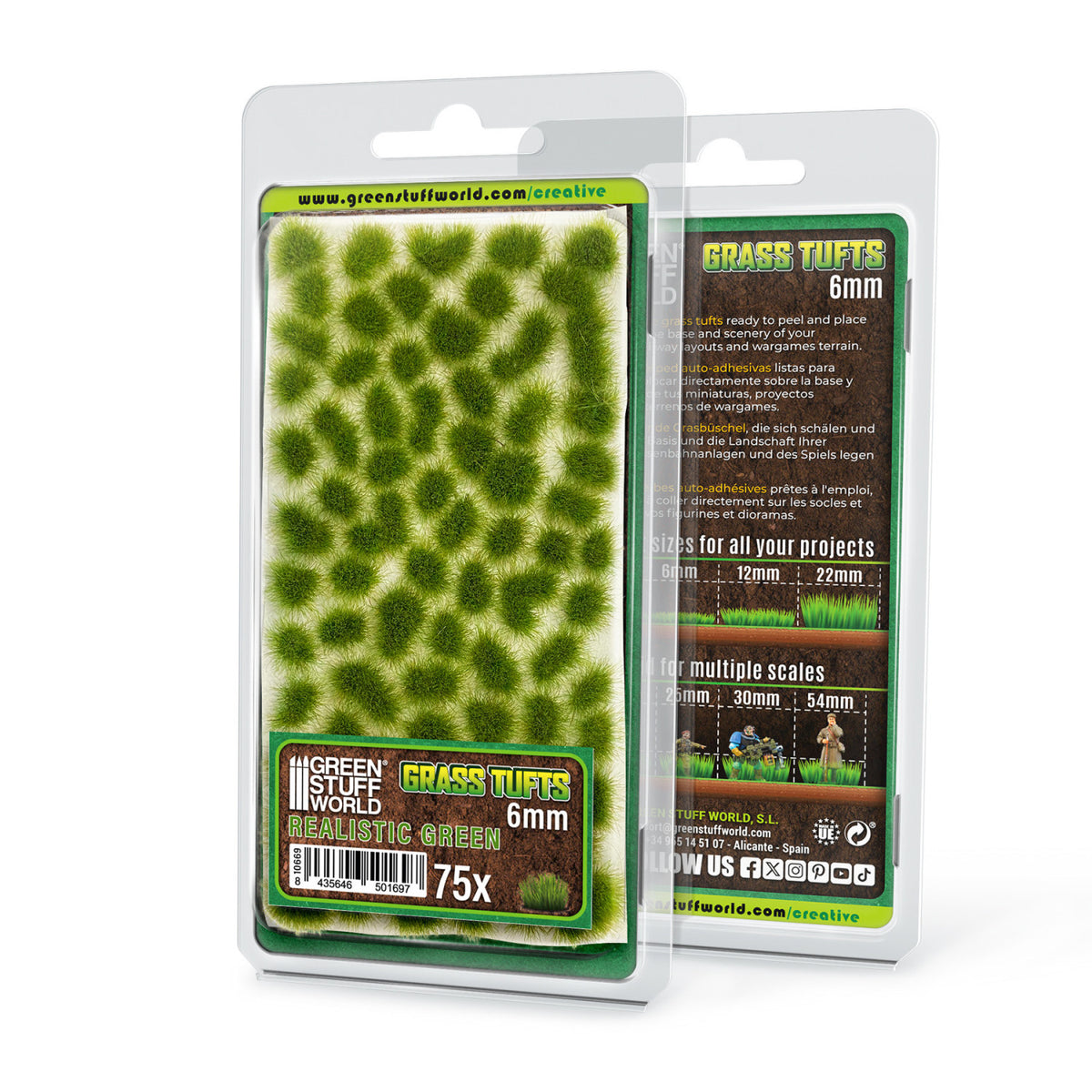 Touffes d'herbe - Tuft 6 mm - Vert Réaliste