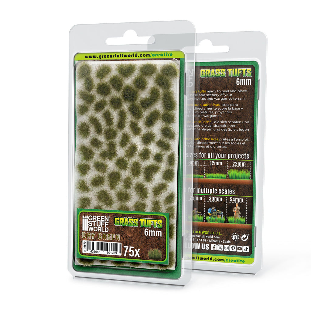 Touffes d'herbe - Tuft 6 mm - Vert Sec